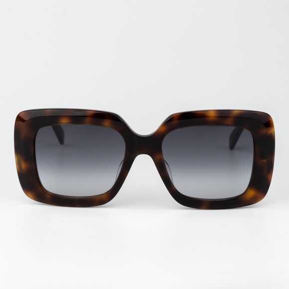 Celine 3 DOTS Women Sunglasses Havana Gradient Smoke Geometric CL40263I 53B - Picture 4 of 12